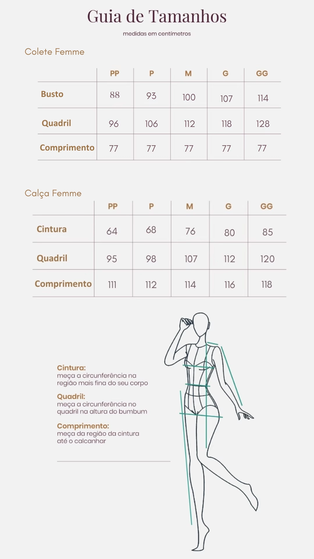 Guia de Tamanhos