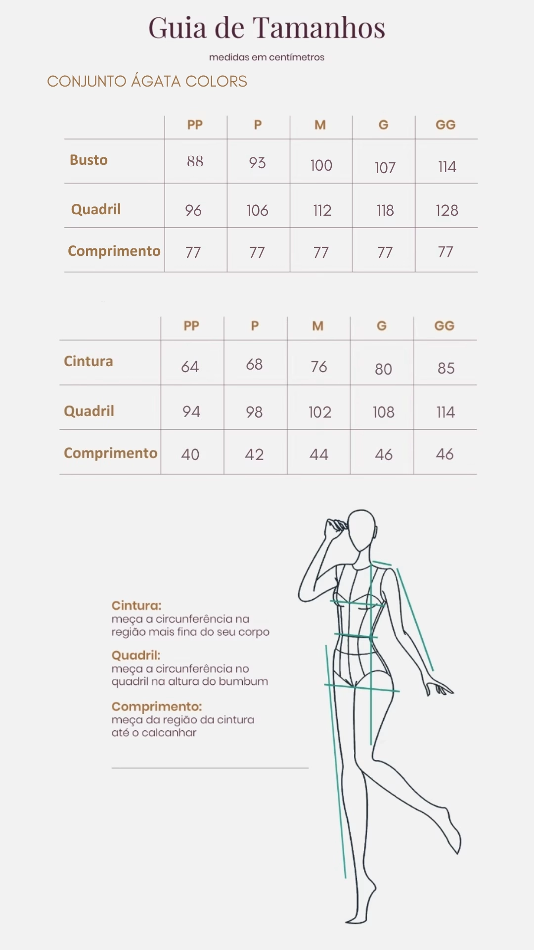 Guia de Tamanhos