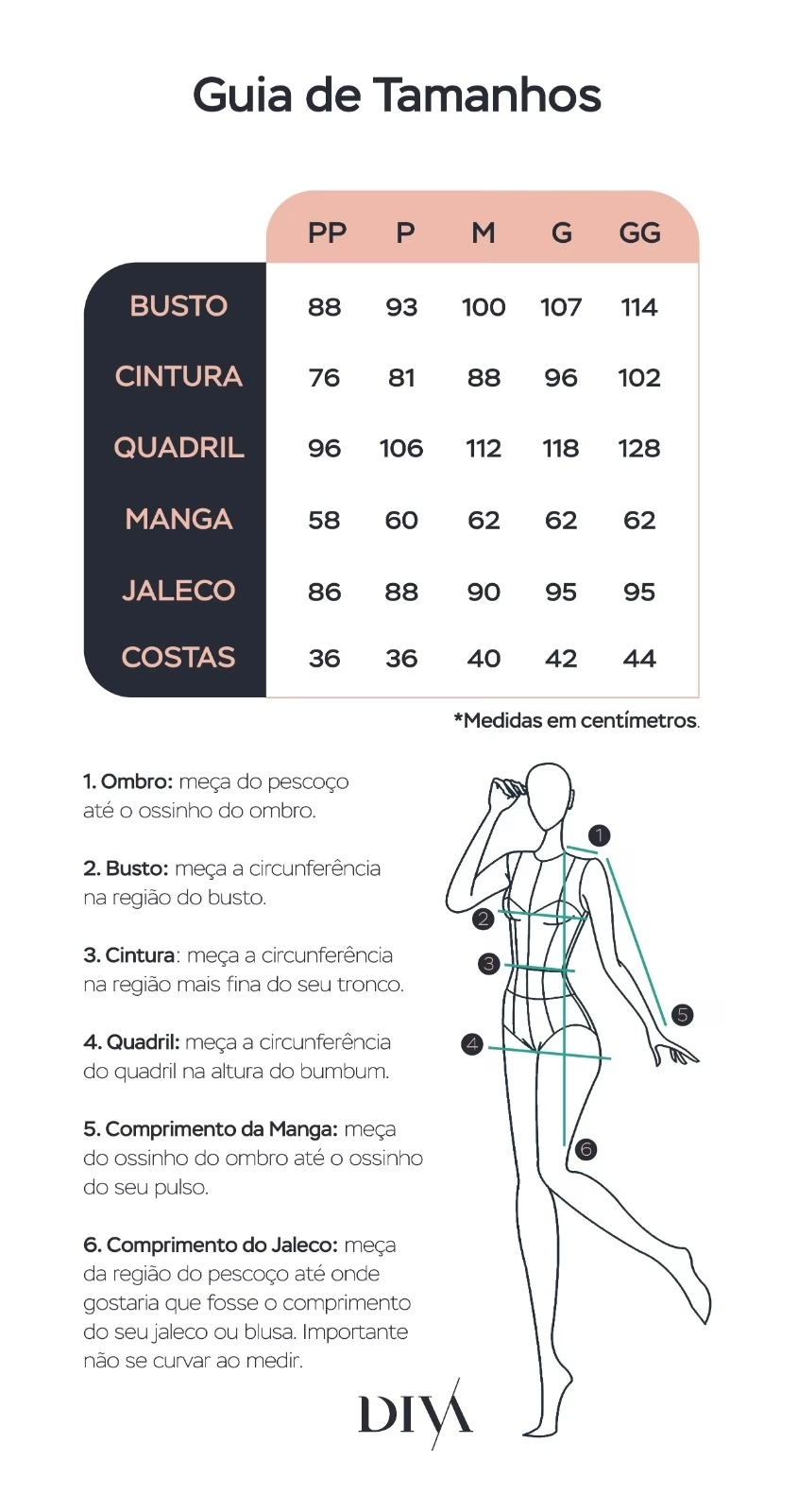Guia de Tamanhos